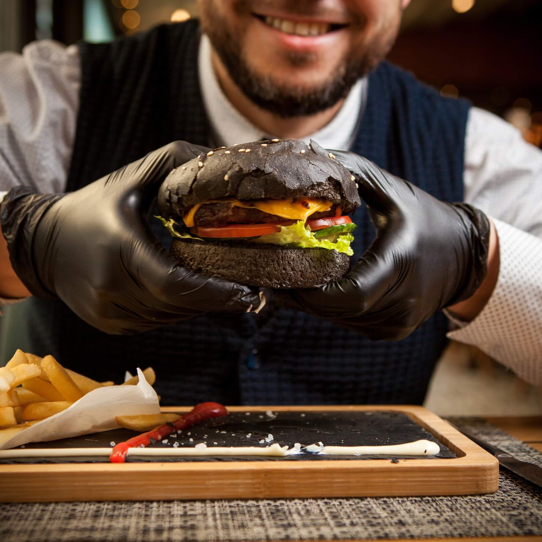 merrychef ovens direct cooking burgers